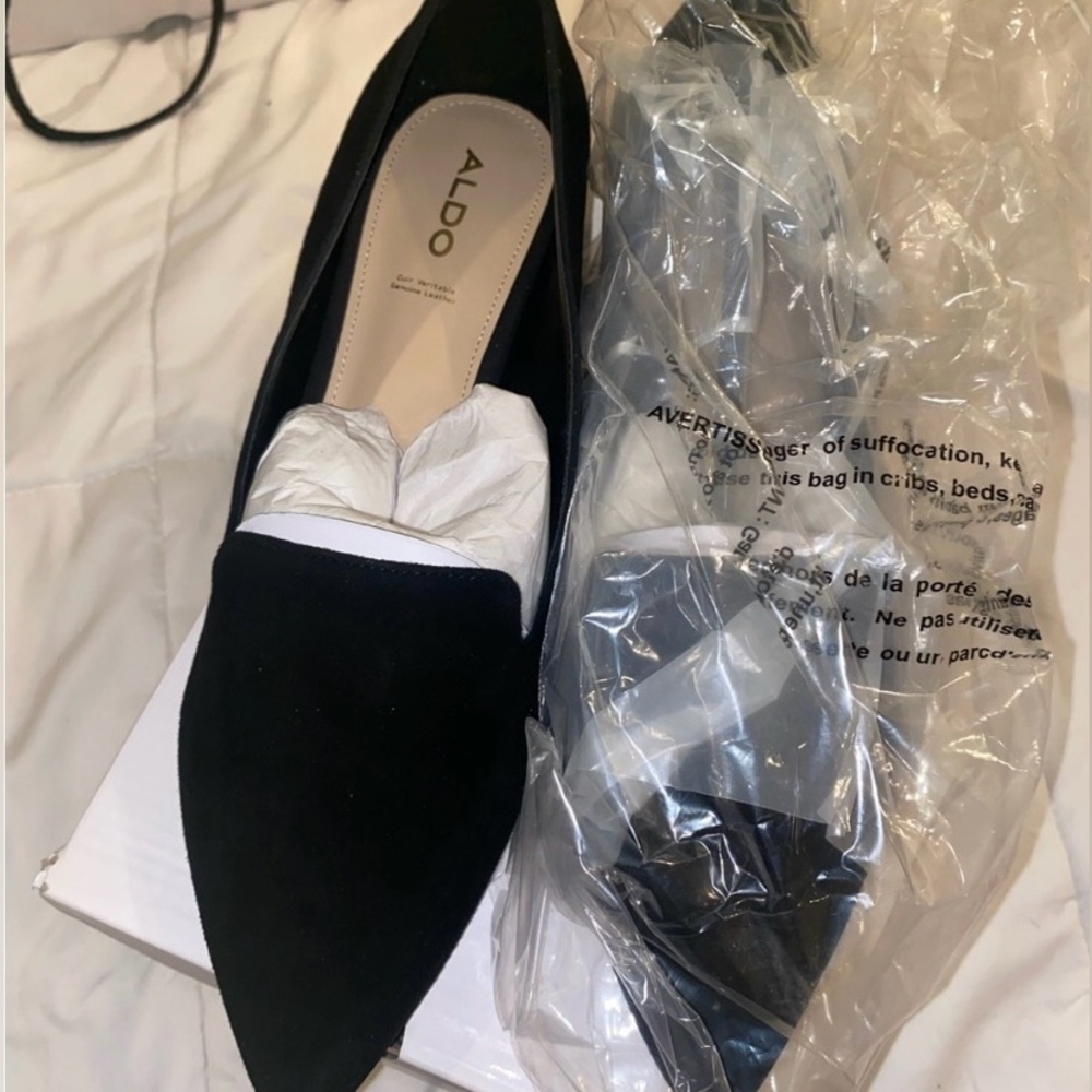 ALDO Vigoma Black Loafers Size 7.5M - Picture 4 of 5